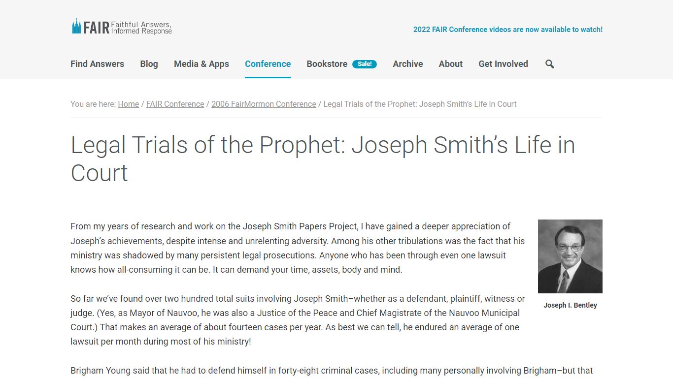 Legal Trials of the Prophet: Joseph Smith’s Life in Court